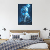 Toile White Tiger – Moonlit Mystical Scene | ManJiangHon (Insitu(Chambre))