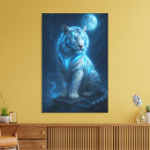 Toile White Tiger – Moonlit Mystical Scene | ManJiangHon (Insitu(Salon))