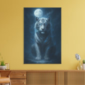 Toile White Tiger – Moonlit Mystical Scene | ManJiangHon (Insitu(Salon))