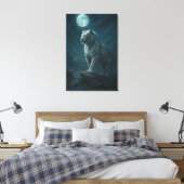 Toile White Tiger – Moonlit Mystical Scene | ManJiangHon (Insitu(Chambre))