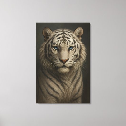 Toile White Tiger – Mystical Fantasy Portrait – ManJiang (Recto)