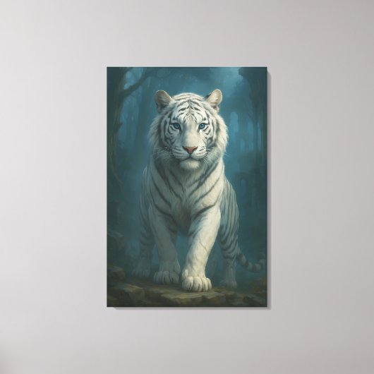 Toile White Tiger – Mystical Fantasy Portrait – ManJiang (Recto)