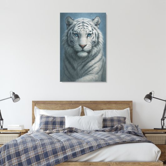 Toile White Tiger – Mystical Fantasy Portrait – ManJiang (Insitu(Chambre))