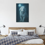 Toile White Tiger – Mystical Fantasy Portrait – ManJiang (Insitu(Chambre))