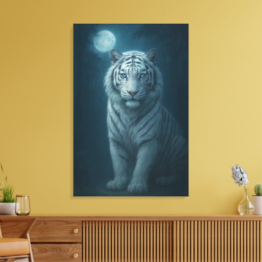 Toile White Tiger – Mystical Fantasy Portrait – ManJiang (Insitu(Salon))