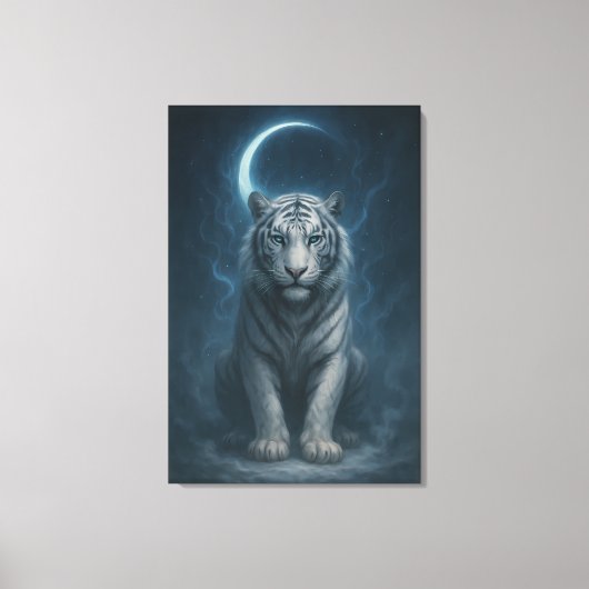 Toile White Tiger – Mystical Fantasy Portrait – ManJiang (Recto)