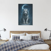 Toile White Tiger – Mystical Fantasy Portrait – ManJiang (Insitu(Chambre))