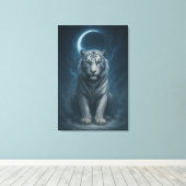 Toile White Tiger – Mystical Fantasy Portrait – ManJiang (Insitu (Plancher de Bois))