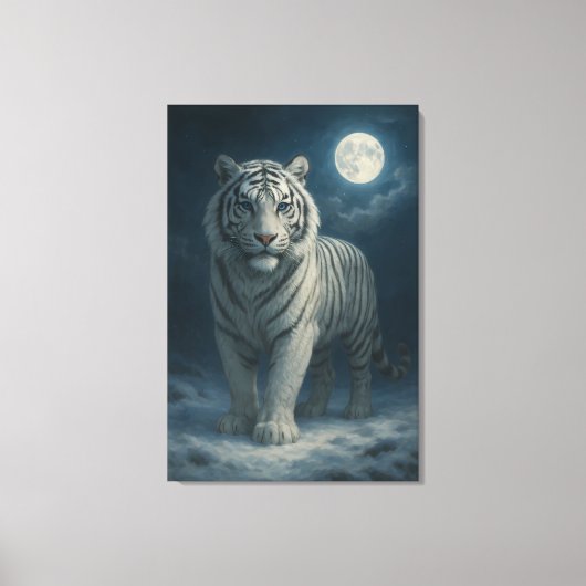 Toile White Tiger – Mystical Fantasy Portrait – ManJiang (Recto)