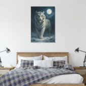 Toile White Tiger – Mystical Fantasy Portrait – ManJiang (Insitu(Chambre))