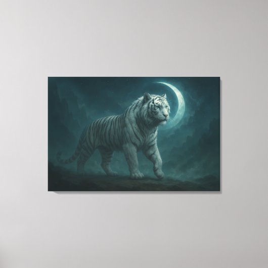 Toile White Tiger – Mystical Fantasy Portrait – ManJiang (Recto)