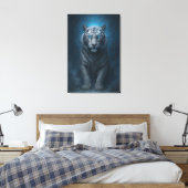 Toile White Tiger – Mystical Fantasy Portrait – ManJiang (Insitu(Chambre))