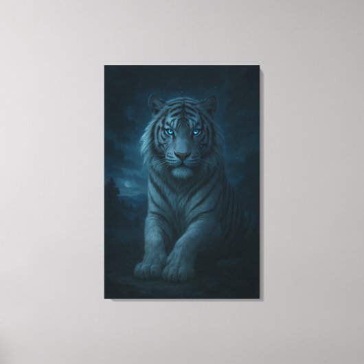 Toile White Tiger – Mystical Fantasy Portrait – ManJiang (Recto)