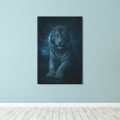 Toile White Tiger – Mystical Fantasy Portrait – ManJiang (Insitu (Plancher de Bois))