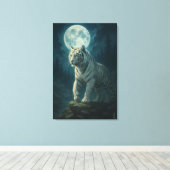 Toile White Tiger – Mystical Fantasy Portrait – ManJiang (Insitu (Plancher de Bois))