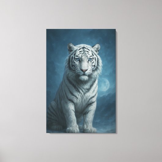 Toile White Tiger – Mystical Fantasy Portrait – ManJiang (Recto)