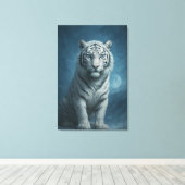 Toile White Tiger – Mystical Fantasy Portrait – ManJiang (Insitu (Plancher de Bois))