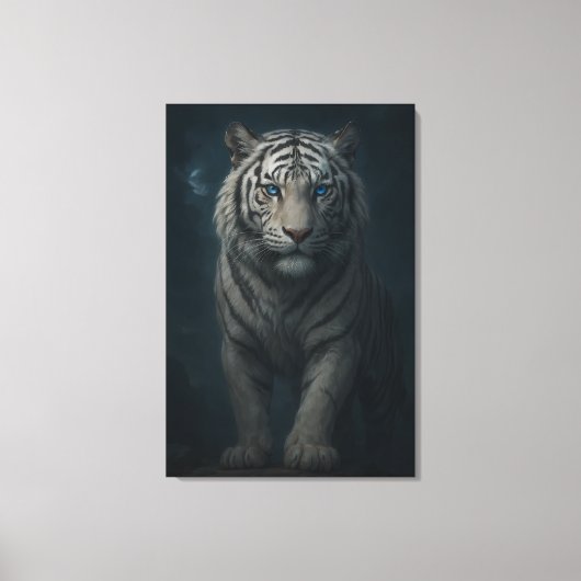 Toile White Tiger – Mystical Fantasy Portrait – ManJiang (Recto)