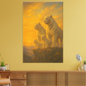 Toile White Tiger • Sunlit Peak Ancestral Lineage | ManJ (Insitu(Salon))