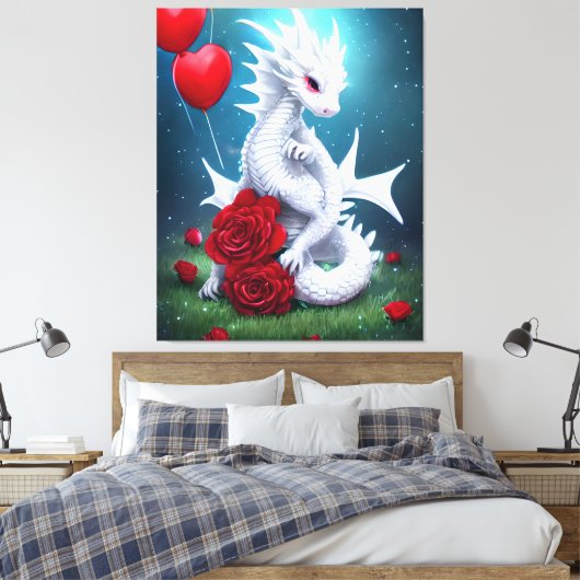 Toile White Valentine Love Dragon (Insitu(Chambre))