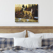Toile Whitetail Deer Doe dans la forêt d'automne (Insitu(Chambre))