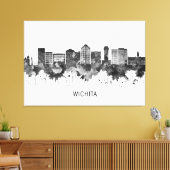 Toile Wichita Kansas Skyline BW (Insitu(Salon))