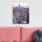 Toile Wide view of Manhattan at sunset (Insitu(Salon))