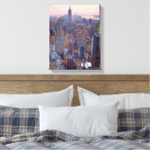 Toile Wide view of Manhattan at sunset (Insitu(Chambre))