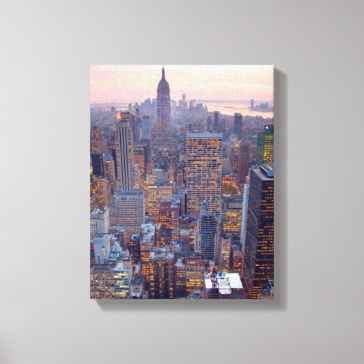 Toile Wide view of Manhattan at sunset (Recto)