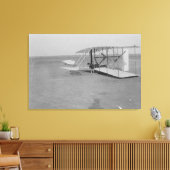 Toile Wilbur Wright dans l'avion endommagé après (Insitu(Salon))