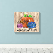 Toile Wild About Fall Empreintes de léopard Citrouilles (Insitu (Plancher de Bois))