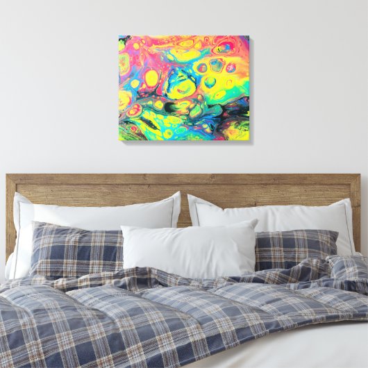 Toile Wild Acrylic Fluide Art Abstract (Insitu(Chambre))