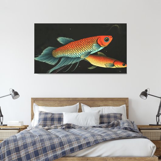 Toile Wild Betta pair (Insitu(Chambre))