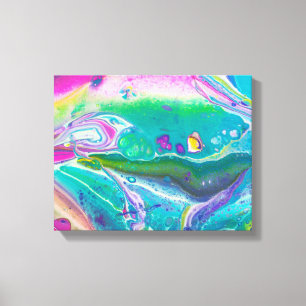 Toile Wild Psychedelic Acrylic Pour art