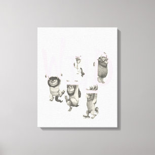 Toile WILD Wild Things et Max - Rose
