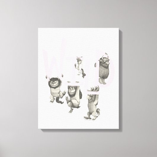 Toile WILD | Wild Things et Max - Rose (Recto)