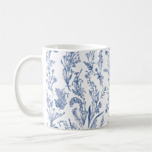 Toile Wilde Bloemen Blauwe Bloem Koffiemok