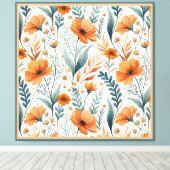 Toile Wildflower Botanical Boho (Insitu (Plancher de Bois))
