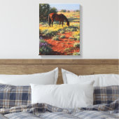 Toile Wildflower Desert Grazing Horse Art (Insitu(Chambre))