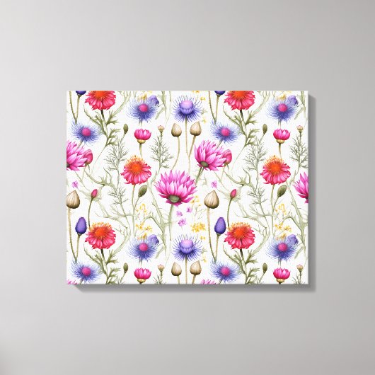 Toile Wildflower Mix Premium Wrapped Canvas (Recto)