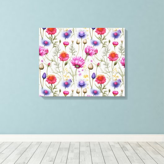 Toile Wildflower Mix Premium Wrapped Canvas (Insitu (Plancher de Bois))