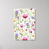 Toile Wildflowers Seamless Pattern Premium Wrapped (Recto)
