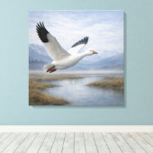 Toile Wildlife Snow Goose Flying Tundra Wetlands (Insitu (Plancher de Bois))