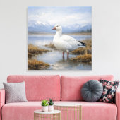 Toile Wildlife Snow Goose Mountain Lake (Insitu(Salon))