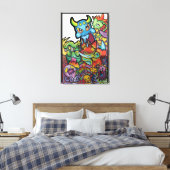 Toile Wiley Façons Du Monde Par Squid Fear City (Insitu(Chambre))