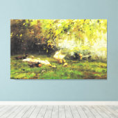 Toile Willem Maris - Paradis des canards (Insitu (Plancher de Bois))
