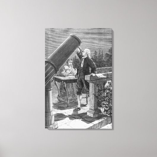 Toile William Herschel découvre la planète Uranus (Recto)