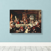 Toile William Hogarth - Le Banquet (Insitu (Plancher de Bois))