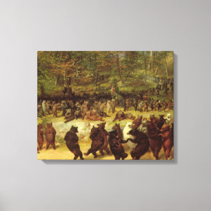 Toile William Holbrook Beard - La danse de l'ours