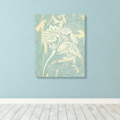 Toile William Morris Classique Tulipe Bleu Floral (Insitu (Plancher de Bois))